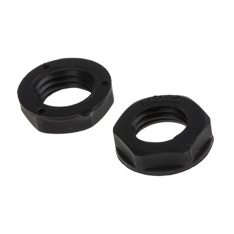 RS PRO Black Polyamide 66 Cable Gland Locknut M12 Thread IP68 822-9833