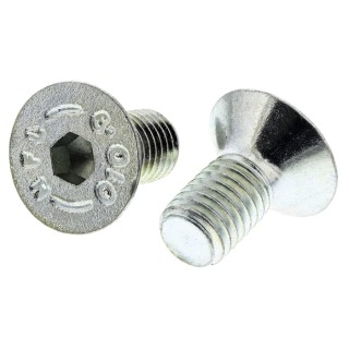 RS PRO Bright Zinc Steel Hex Socket Countersunk Screw, Hex Drive, M10 x 20 mm 822-9262