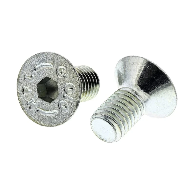 RS PRO Bright Zinc Steel Hex Socket Countersunk Screw, Hex Drive, M10 x 20 mm 822-9262