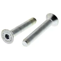 RS PRO Bright Zinc Steel Hex Socket Countersunk Screw M8 Thread x 50mm Length 10.9 Grade 822-9265