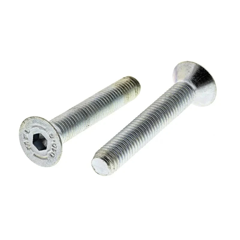 RS PRO Bright Zinc Steel Hex Socket Countersunk Screw M8 Thread x 50mm Length 10.9 Grade 822-9265