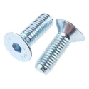 RS PRO Bright Zinc Steel Hex Socket Countersunk Screw M10 Thread Size 30 mm Length 10.9 Grade Steel 822-9274