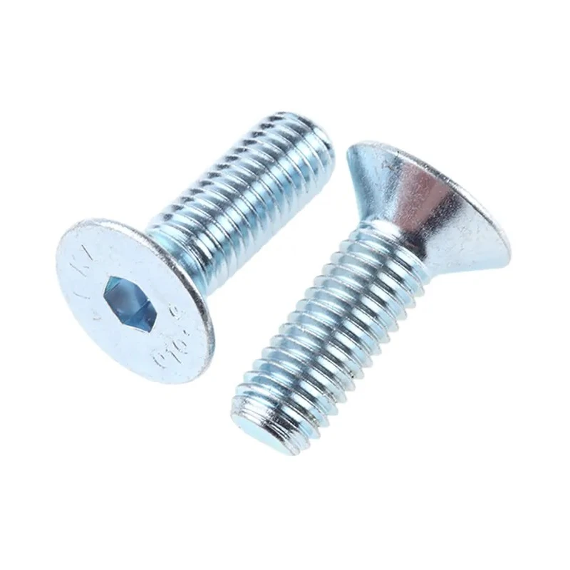 RS PRO Bright Zinc Steel Hex Socket Countersunk Screw M10 Thread Size 30 mm Length 10.9 Grade Steel 822-9274