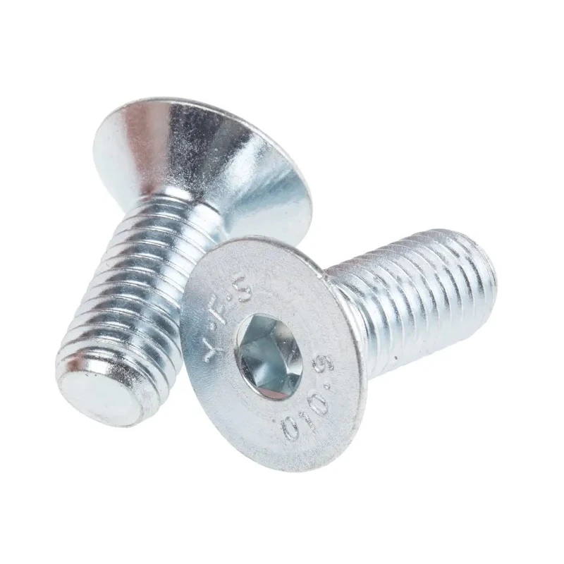 RS PRO Bright Zinc Steel Hex Socket Countersunk Screw M10 x 25 mm 822-9271
