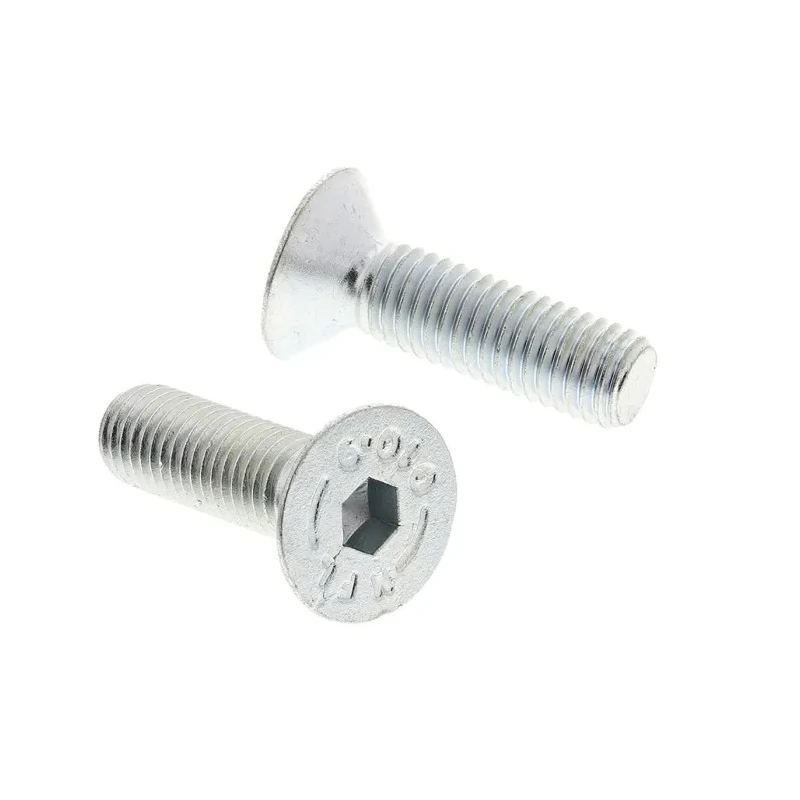 RS PRO Bright Zinc Steel Hex Socket Countersunk Screw, Hex, M10 x 35 mm 822-9278