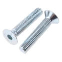 RS PRO Bright Zinc Steel Hex Socket Countersunk Screw, Hex, M10 x 50 mm 822-9280