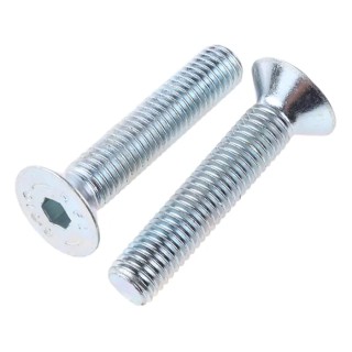 RS PRO Bright Zinc Steel Hex Socket Countersunk Screw, Hex, M10 x 50 mm 822-9280