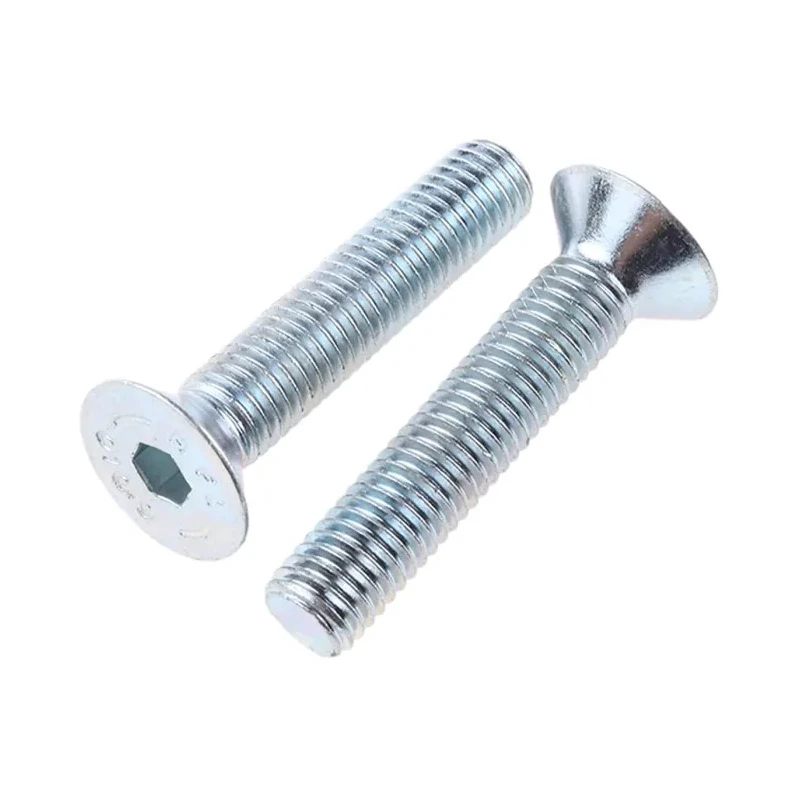 RS PRO Bright Zinc Steel Hex Socket Countersunk Screw, Hex, M10 x 50 mm 822-9280