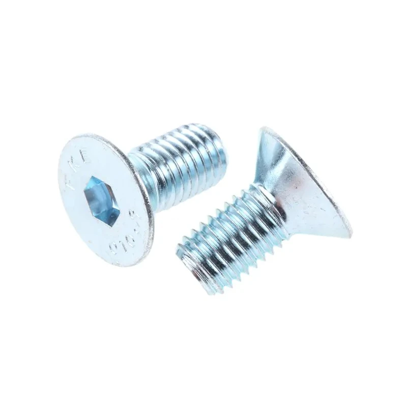 RS PRO Bright Zinc Steel Hex Socket Countersunk Screw, Hex, M12 x 25 mm 822-9284