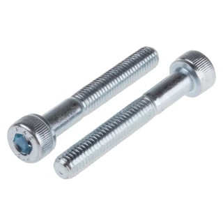 RS PRO Bright Zinc Steel Hex Socket Cap Screw M5 x 35 mm 822-9325