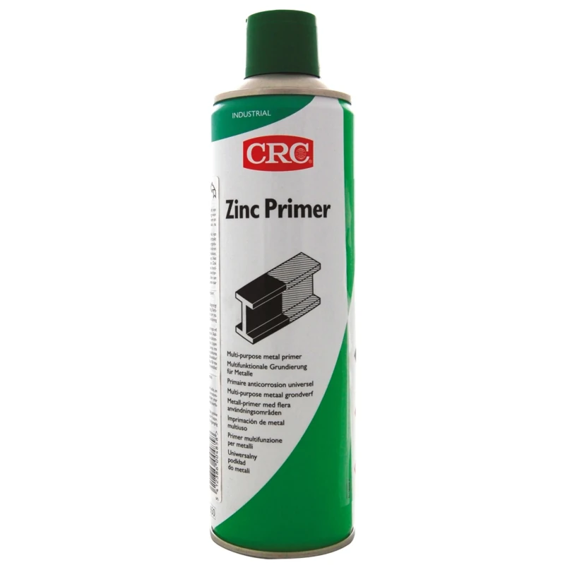 CRC Zinc Primer Spray, 500 ml Grey Zinc Plated Water-Based Corrosion Resistant Primer 30419