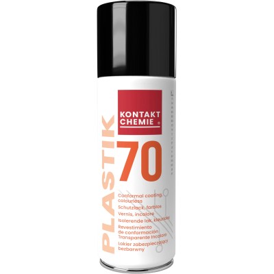 Kontakt Chemie Clear Acrylic Resin Conformal Coating Spray 200 ml, Dielectric Strength 80kV/mm, Operating Temperature 74309