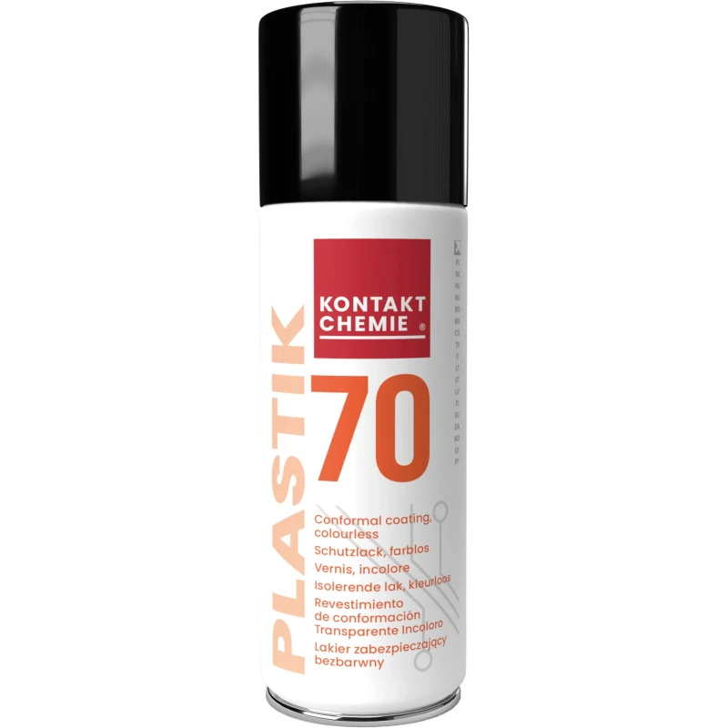 Kontakt Chemie Clear Acrylic Resin Conformal Coating Spray 200 ml, Dielectric Strength 80kV/mm, Operating Temperature 74309