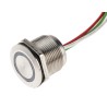 RS PRO Capacitive Switch Latching NC Illuminated Blue IP68 Polycarbonate Brass Contact 30V DC 1.5A 20mm 823-2757