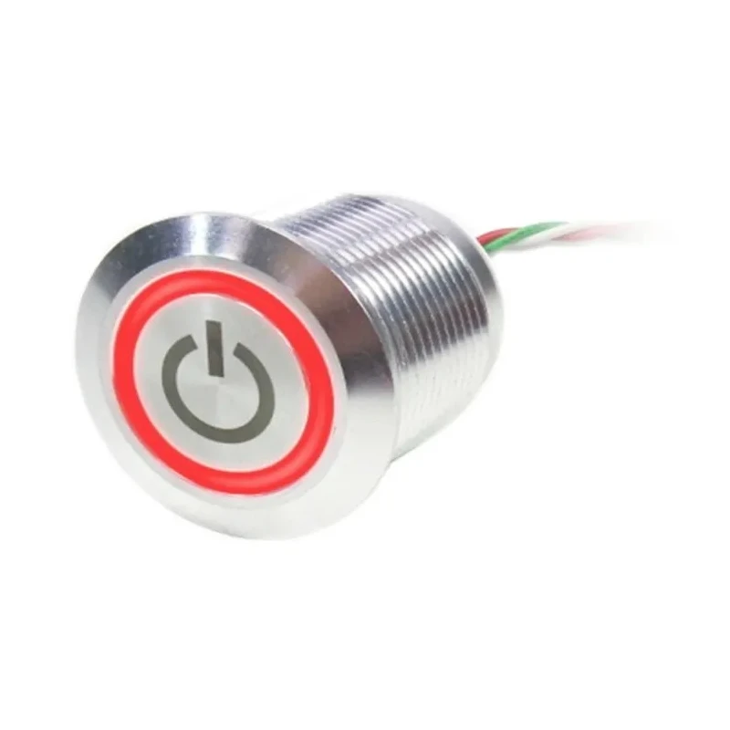 RS PRO Capacitive Switch Momentary NC Illuminated Red Green Brass IP68 5-30V DC 1.5A 20mm 8232729P