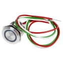 RS PRO Capacitive Switch Momentary NC Illuminated Green IP68 Polycarbonate Brass 823-2763