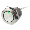 RS PRO Capacitive Switch Momentary NO Illuminated Red Green IP68 Brass 823-2794