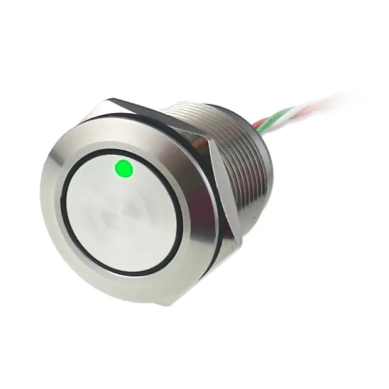 RS PRO Capacitive Switch Momentary NO Illuminated Red Green IP68 Brass 823-2794