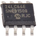 Microchip 64 kB EEPROM 900 ns 8-Pin SOIC Serial-I2C 24LC64-E/SN