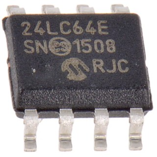 Microchip 64 kB EEPROM 900 ns 8-Pin SOIC Serial-I2C 24LC64-E/SN