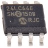 Microchip 64 kB EEPROM 900 ns 8-Pin SOIC Serial-I2C 24LC64-E/SN
