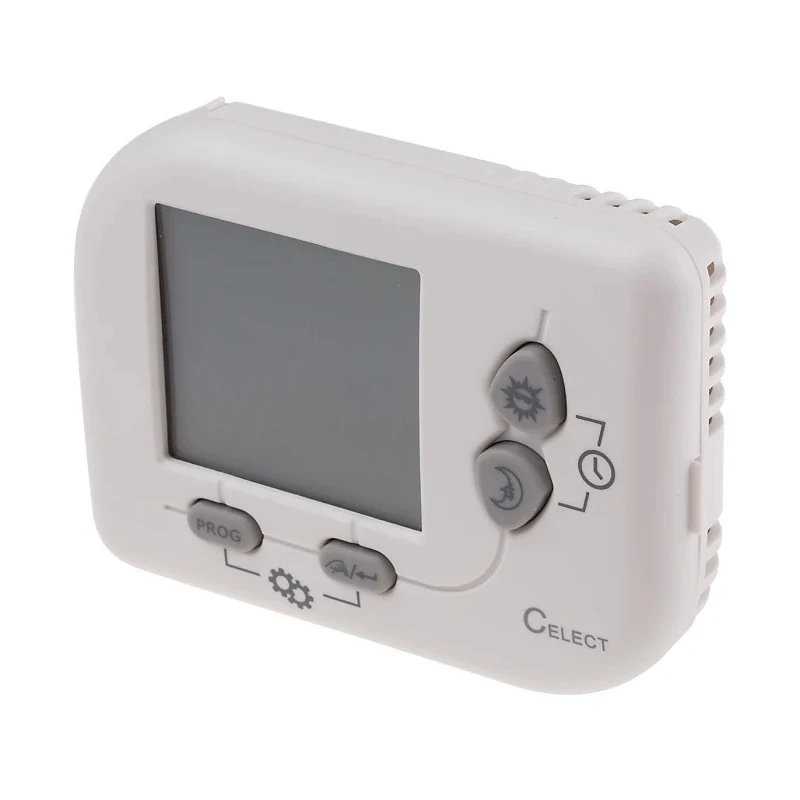 RS PRO Programmable Thermostat 240V AC, Temperature Range 5 to 35 °C, Max 50 °C Model 823-4958