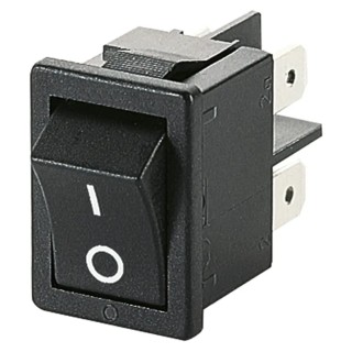 Marquardt DPST On-Off On-Off Rocker Switch Panel Black Actuator Polyamide Housing 10A 250V AC 15V DC 01858.0103-01