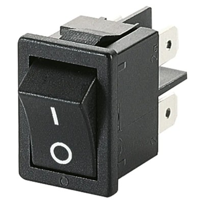 Marquardt DPST On-Off On-Off Rocker Switch Panel Black Actuator Polyamide Housing 10A 250V AC 15V DC 01858.0103-01