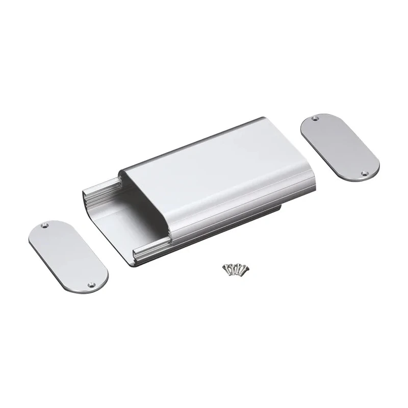 Takachi Electric Industrial Silver Aluminium Handheld Enclosure Integral Battery Compartment IP40 IP67 112 mm x 35 mm 