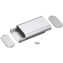 Takachi Electric Industrial Silver Aluminium Handheld Enclosure Integral Battery Compartment IP40 IP67 112 mm x 30 mm 