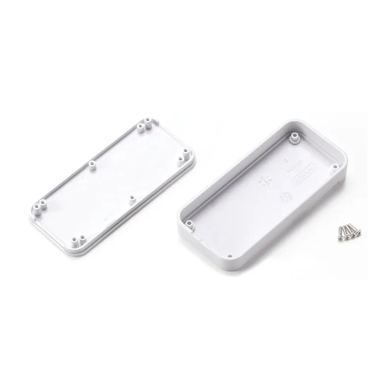 Takachi Electric Industrial 80 Series Black, White ABS Handheld Enclosure Integral Battery Compartment, IP67, IP40 CS75N-W