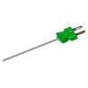 RS PRO Type K Thermocouple 2 m Length, 3 mm Diameter, 310 Stainless Steel Probe, Overmoulded Male Connector 824-0546