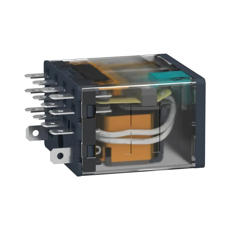 Schneider Electric DIN Rail Power Relay 24V DC Coil 15A Switching Current 4PDT RPM41BD