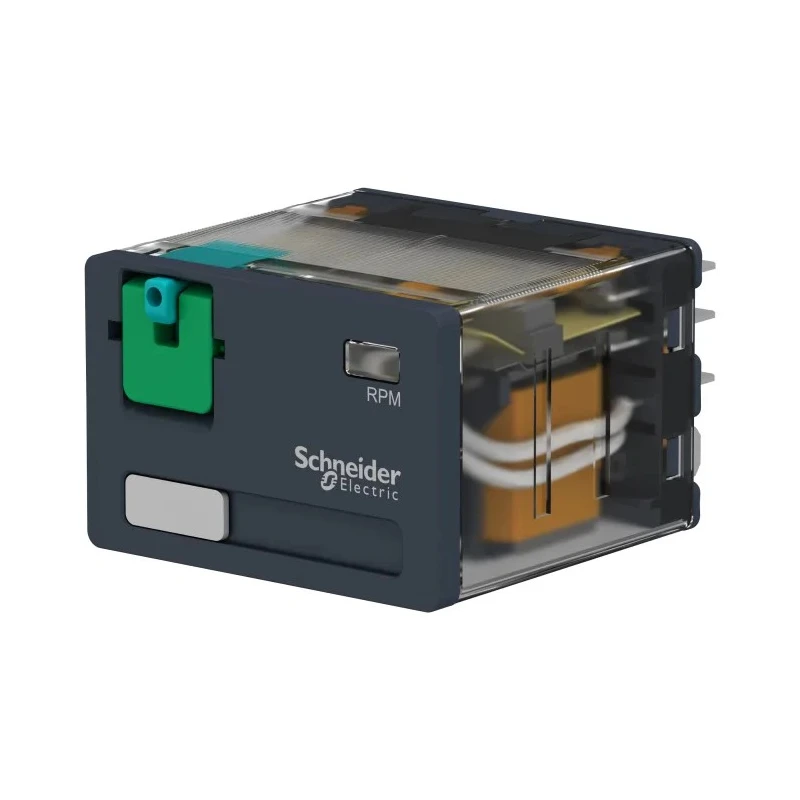 Schneider Electric DIN Rail Power Relay 24V DC Coil 15A Switching Current 4PDT RPM41BD