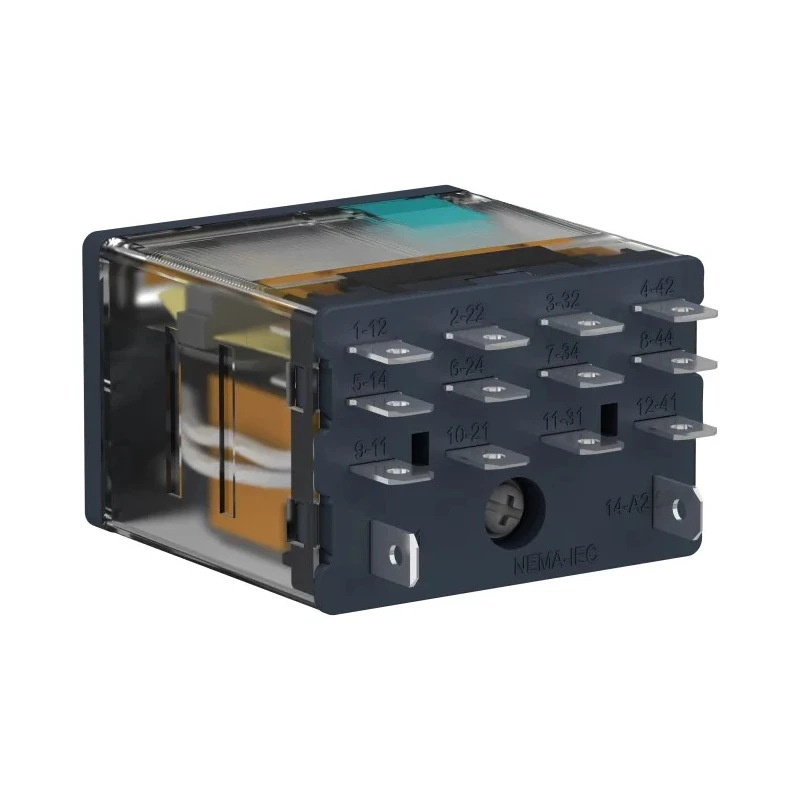 Schneider Electric DIN Rail Power Relay 24V DC Coil 15A Switching Current 4PDT RPM41BD