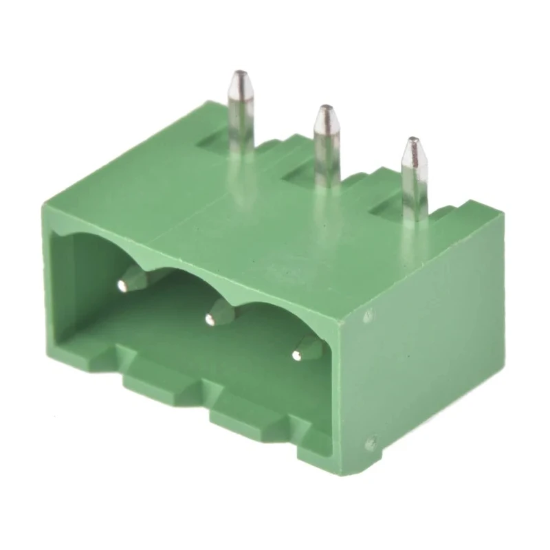 Wurth Elektronik 3137 Series Right Angle Through Hole Pluggable Terminal Block, 3 Contacts, 5 mm Pitch, 1 Row 691313710003