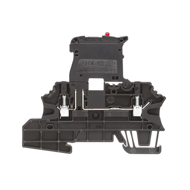 Weidmüller W Series 1-Level Fused DIN Rail Terminal Black, 2.5mm², Screw Termination, 250V, 6.3A 1162960000