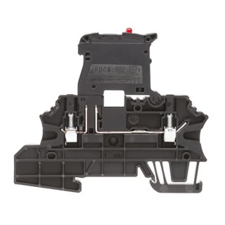 Weidmüller Black W Series Fused DIN Rail Terminal Screw Clamp 2.5mm², 1-Level, 36V, 6.3A 1162930000