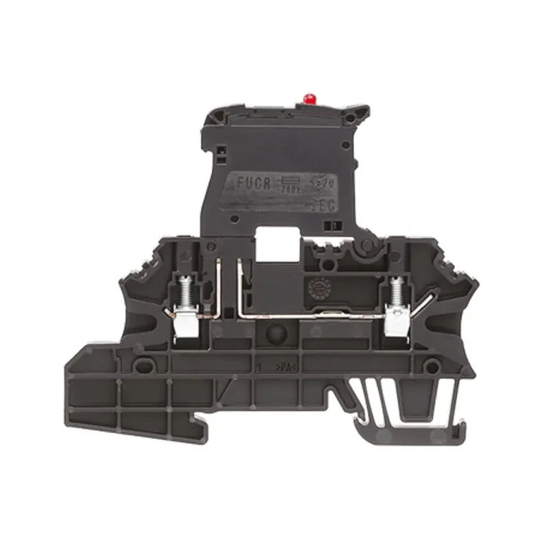 Weidmüller Black W Series Fused DIN Rail Terminal Screw Clamp 2.5mm², 1-Level, 36V, 6.3A 1162930000