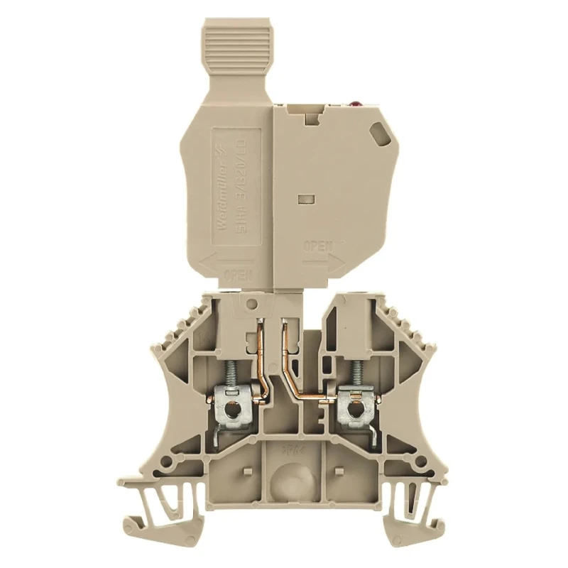 Weidmüller Beige 1-Level Fused DIN Rail Terminal 36V, 6.3A Screw Connection W Series 1763950000
