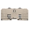 Weidmüller WFF Series 1-Level DIN Rail Terminal Block Dark Beige 2.5mm² to 50mm² Cable, 125A, 1kV, Bolt 1029300000