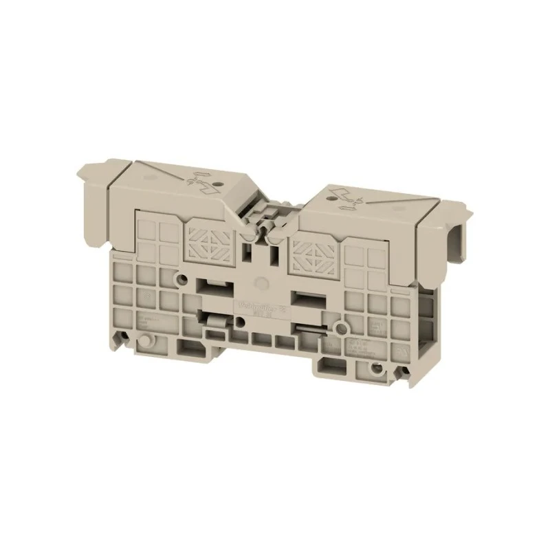 Weidmüller WFF Series 1-Level DIN Rail Terminal Block Dark Beige 2.5mm² to 50mm² Cable, 125A, 1kV, Bolt 1029300000