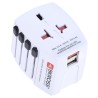 SKROSS World Mains Travel Adapter with Dual USB Charging Ports, 2.5A Current, 250V Voltage 824-6071