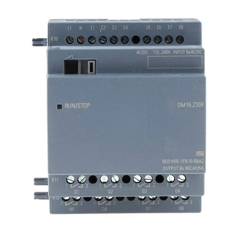 Siemens LOGO! Series I/O Module, 8-Input Digital Input, 8 Relay Outputs, 115/230V AC/DC, 5A Output Current 6ED1055-1FB10-0BA2