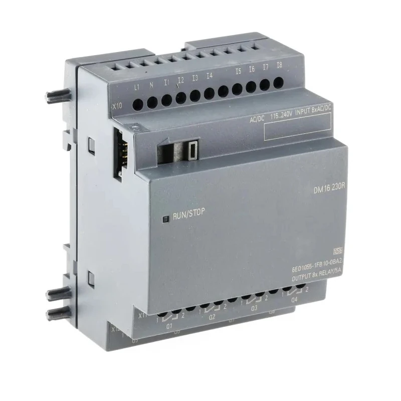 Siemens LOGO! Series I/O Module, 8-Input Digital Input, 8 Relay Outputs, 115/230V AC/DC, 5A Output Current 6ED1055-1FB10-0BA2