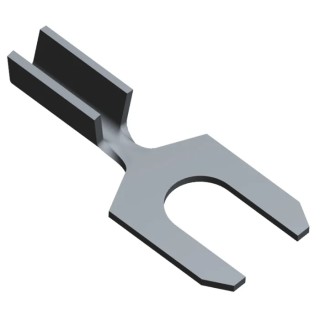 TE Connectivity Uninsulated Fork Terminal 26 AWG to 22 AWG with M3.5 Stud Size 60234-2