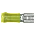 TE Connectivity PIDG FASTON .250 Yellow Insulated Female Spade Connector Crimp 12 AWG to 10 AWG 61198-2