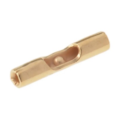 TE Connectivity Solistrand Strap Butt Splice Connector Uninsulated Gold over Nickel 26 AWG 324369