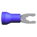 TE Connectivity Insulated Fork Terminal, 16 AWG to 14 AWG, M3.5 (6) Stud Size Vinyl Blue 52955-1