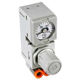 SMC Pneumatic Regulator ARM Series Compact Manifold Regulator, 0.05 MPa Minimum Operating Pressure, 60°C ARM10F2-70GPC-3Z